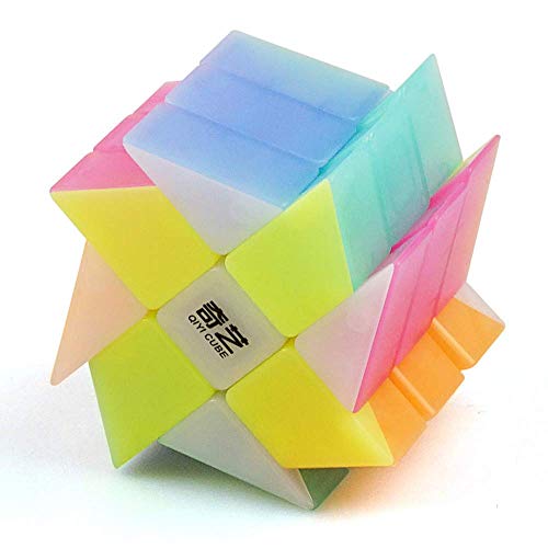 Image of D ETERNAL QiYi Jelly Edition Windmill Cube 3x3 High Speed Stickerless Puzzle Cube for 14 Years and Up
