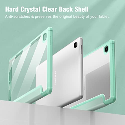 Fintie Hybrid Slim Case For Samsung Galaxy Tab A7 Lite 8.7 Inch 2021 Model (Sm-T220/T225/T227), Shockproof Cover With Clear Transparent Back Shell, Green #TOP2