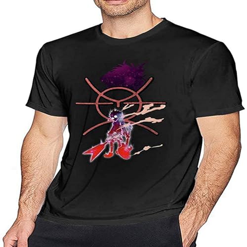 Mens Naota Nandaba Atomsk FLCL T-Shirts Tee Casual Blouse Tops Black S