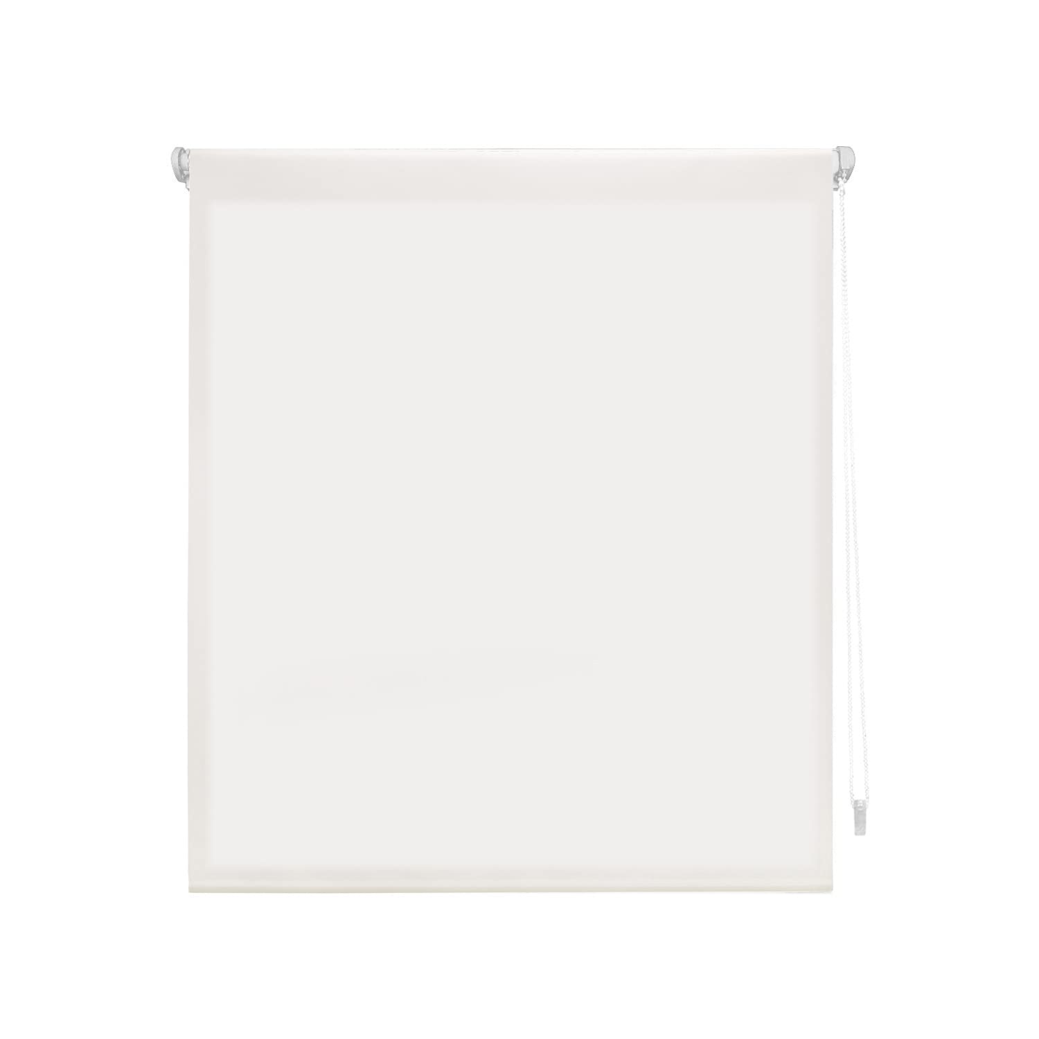 Decorblind | EasyFix Translucent Roller Blind Without Tools and No Drilling – Measure 42 x 180 cm (Width x Length), Fabric 39 x 175 – Plain Ecru for Windows