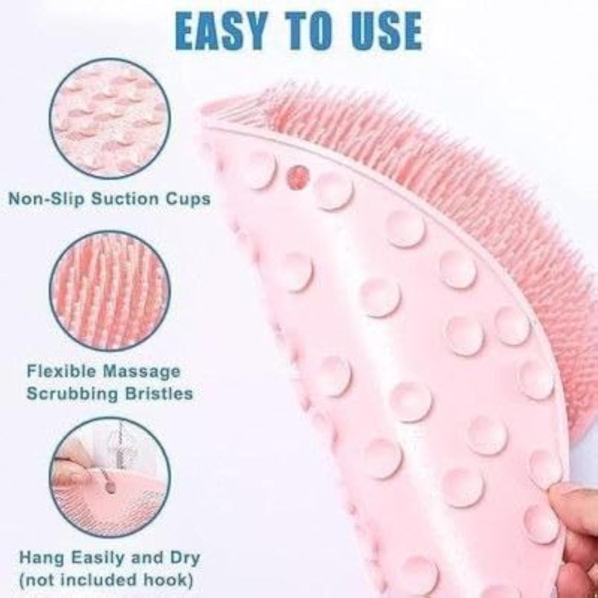 Shower Foot Scrubber with Non-Slip Suction Cups