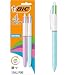 BIC 4 Color Fashion Ball Pen, Medium Point (1.0mm), Assorted, 2-Count