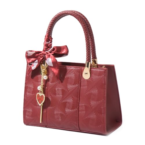Sac à main rouge de luxe pour femme sacoche crossbody chic petite maroquinerie 25cm