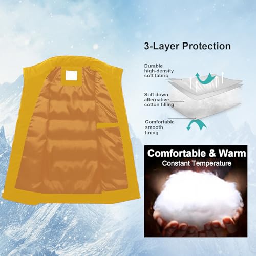 Chrisuno Men's Lightweight Winter Puffer Ski Vest Jacket Packable Outerwear4
