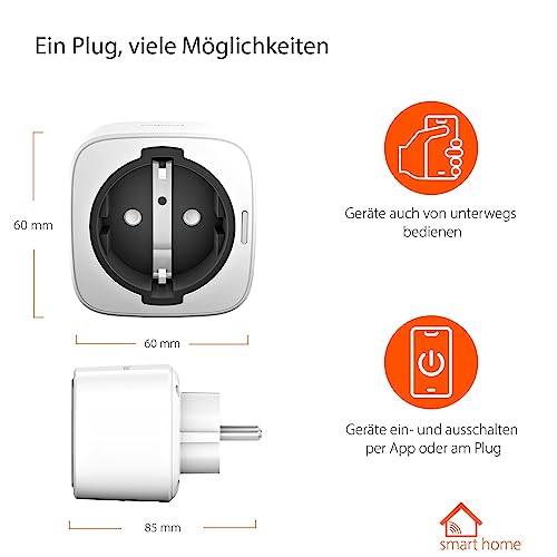 Foto von Gigaset Plug 2,0 ONE X - Smarte Funksteckdose - Verbrauchskontrolle und Erzeugungsmessung, drahtloses Ein-/Ausschalten elektrischer Geräte - Sonnenverlauf - Base erforderlich,weiß