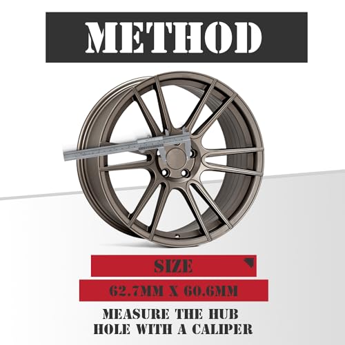 KitsPro 2.5Inch 63MM Wheel Center Caps, Pack of 4 (Gloss Black, Outer 63MM, Inner 61MM) by KitsPro - Used condition - Image 3