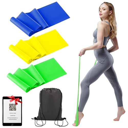 SALVAYRO Bandas Elásticas para Musculación y Fitness - Set de 3 R...