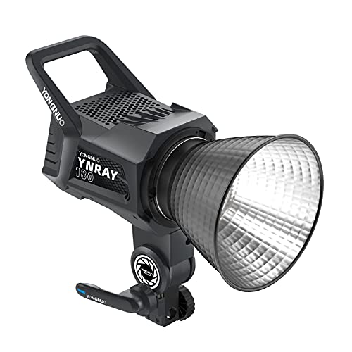 Image of Yongnuo YNRAY180 LED Video Light, 180W 5600K COB Lamp Bead Bowen Mount CRI 96+ TLCI 98+ 65000LUX@1m 2.4G Wireless Remote Control 256 Channels for Video Recording, Wedding, Outdoor Shooting