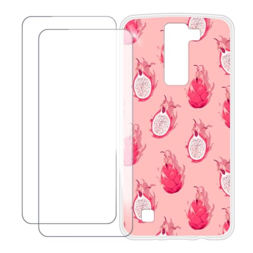 UOGNADGD Screen Protector and Case for LG Escape 3 - Pitaya
