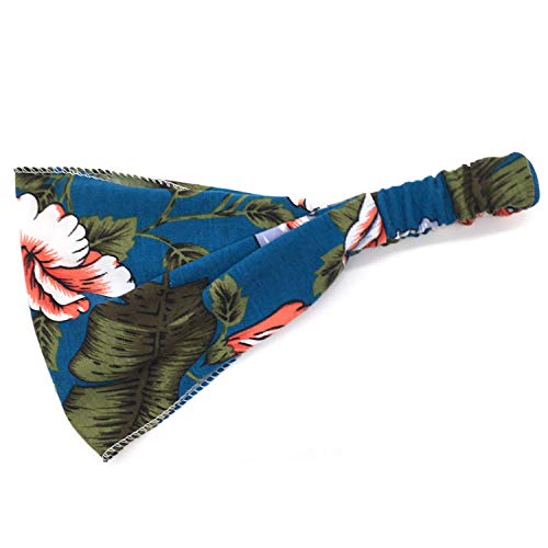 Miniatura 7 de Bohend Paquete de 10 diademas bohemias con flores anchas para el cabello, estilo bohemio, banda elástica para uso diario, accesorios para el cabello