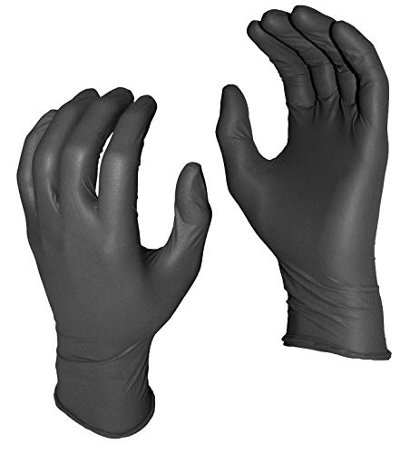 Watson Gloves Grease Monkey 5555PF Biodegradable Nitrile 8 MIL Disposable Gloves, Black, XL, 50/Box by Watson Gloves - Used condition - CA$21.52