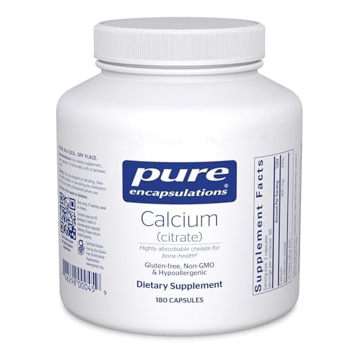 Pure Encapsulations - Calcium (Citrate) - Hypoallergenic, Highly-Absorbable Calcium Supplement - 180 Capsules