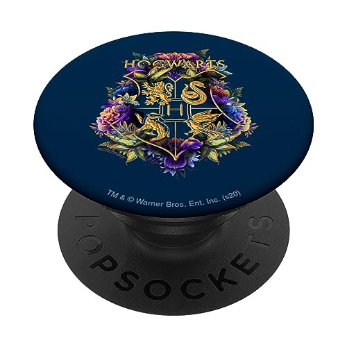 Harry Potter Hogwarts Multi-Colored Floral Crest PopSockets Swappable PopGrip