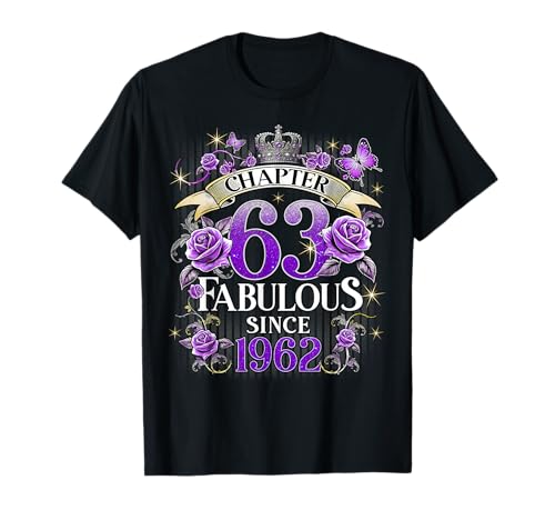 Womens Chapter 63 Fabulous Since 1962 63rd Birthday Design Camiseta