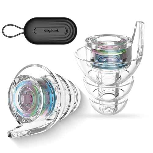 Hearprotek Tapones de silicona para conciertos, 23 dB, talla S, iridiscente