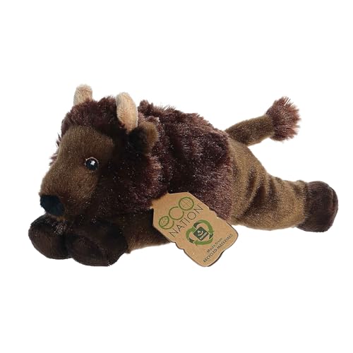 Aurora® Responsibly Made Eco Nation™ Eco Softies™ Bison Stuffed Animal - Ideal for Playtime Adventures - Perfect for Birthdays or Just Because -...