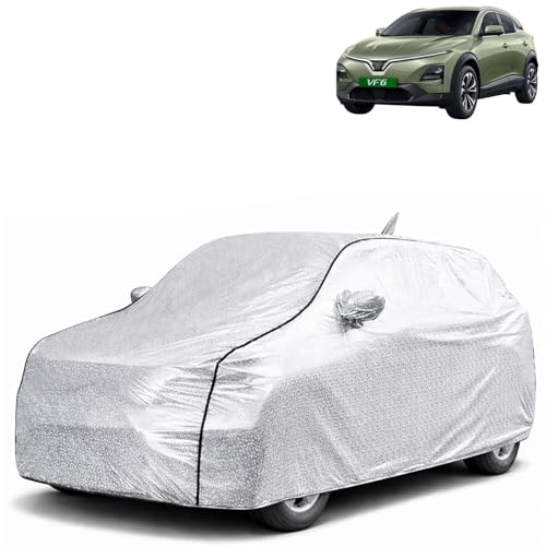 Image of KINGSWAY SilverTech 100% Waterproof Car Cover Only with VinFast VF 6 (Year 2026 Onwards - All Model) | Mirror and Antenna Pockets | Scratchproof | All Weather Car Body Cover