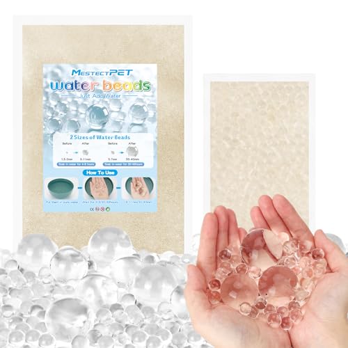 Clear Water Beads Set 140,000 Pcs & 200pcs XXL Gel Balls, Water Beads for vases, Planting, Wedding Centerpiece, Floating Candles