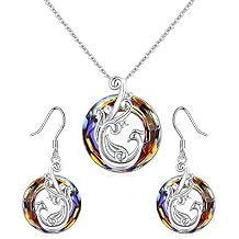 Colorful Crystal Phoenix Necklace,for Self - I Survived Because The Fire Inside Me Burns Brighter Than The Fire Around Me Nirvana of Phoenix Crystal Pendant Necklace for Women