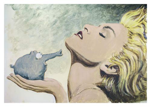 modern times Postkarte OTTO - Motiv: MADONNAS FRIESISCHER FÖHN, Anlass: Fun Tiere, Künstler/Verlag Ottifant Productions GmbH, Größe: A6