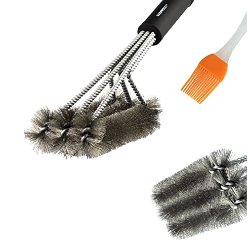 Cepillo Barbacoa DE Limpieza GAINWELL-El Mejor Cepillo 3 En 1 de Altas Prestaciones- Cerdas de Acero Inoxidable-¡Garantía de por Vida!
