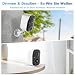 RADCLO Überwachungskamera Außen–2K WLAN Kamera, Nachtsicht, kabellose Überwachungskamera Akku mit PIR-Bewegungserkennung, 2-Wege-Audio, IP65, für Haus, Garten, Haustiere (Weiß-1 Stück)
