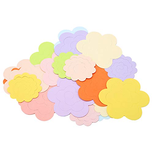 Changor Kit de Papel para Filigrana Colorido, 20 Piezas para Manualidades de Flores de Roseta, Perfecto para Decoración del Hogar y Regalos, Papeles de Colores Aleatorios en Tamaños Pequeños y Grandes