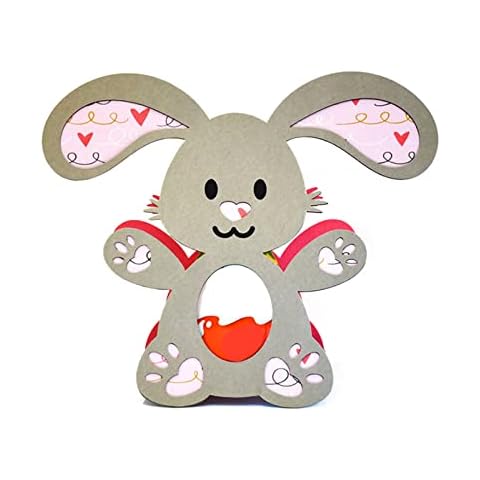 Huiouer Cutting Dies Easter Bunny Egg Box Metal Cutting Dies Scrapbooking Stencil Die Cuts Card Embossing DIY Photo Album Template Mold Decoration Craft Cover