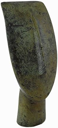 Cycladic bronze head ancient Greek reproduction miniature sculpture