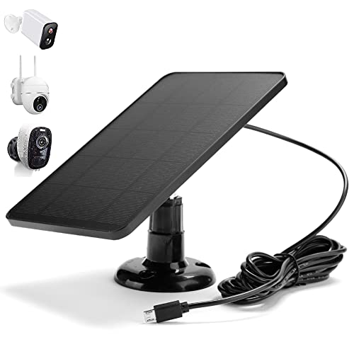 Cargador de panel solar, resistente a la intemperie, panel solar de 10 W, 5 V, montaje en pared, panel de carga solar de baja potencia,timbre de cámara de seguridad con soporte de cable de 300 cm Cover