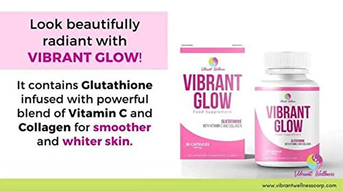 vibrant glow glutathione review Vibrant Wellness Glow Glutathione with Vitamin C and Collagen (30 Capsules)  : Amazon.ae: Health