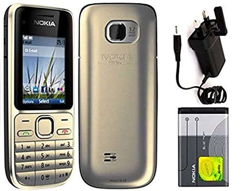 Nokia C2 01 C201 C2_01 Oro 3G desbloqueado Sim teléfono móvil gratuito