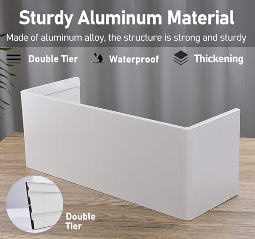 Rail de rideau en aluminium avec cantonnière extra longue robuste