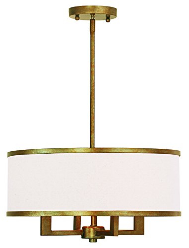 Livex Lighting 62613-48 Park Ridge 4 Light Chandelier, Hand Painted Antique Gold Leaf #TOP29