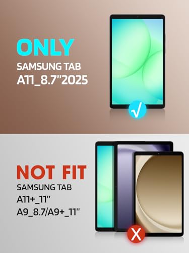 Image of SUPCASE for Samsung Galaxy Tab A11 Case 8.7 inch with Screen Protector, Black
