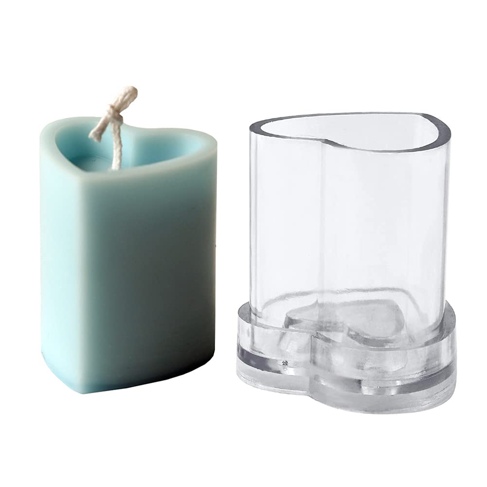 Świeca, foremki do świec Silikonowe formy do wyrobu świec w kształcie serca Diy Formy do świec pieńkowych 3d Diy Geometryczne formy Formy żywiczne Świeca Mydło Making Mold Świeca zapachowa Narzędzie r