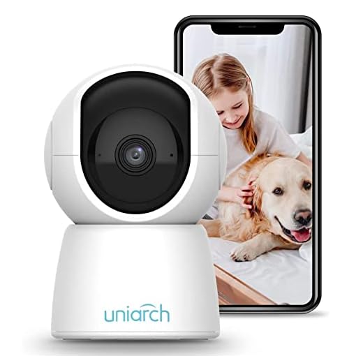 Uniarch Câmera de Segurança Inteligente 360° Wi-Fi, 3ª Geração, 1080P, 25 FPS, Visão Noturna de 10 Metros, Detecção de Movimento, Áudio Bidirecional, para Bebê/Idoso/Pet