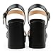 JOY IN LOVE Women's Chunky Platform High Heels Ankle Strap Block Heel Sandals Black Matte US7.5