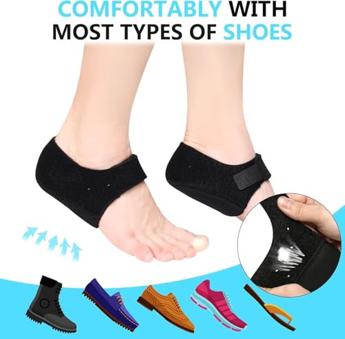 Image of Belanto Heel Pain Relief Pad, 1 Pair Plantar Fasciitis Heels Support Cushion Pads for Ankle Pain, Heel Spur Shoe Insert for Men & Women, Heel Protector Cups for Pain & Achilles Tendonitis (Free Size)