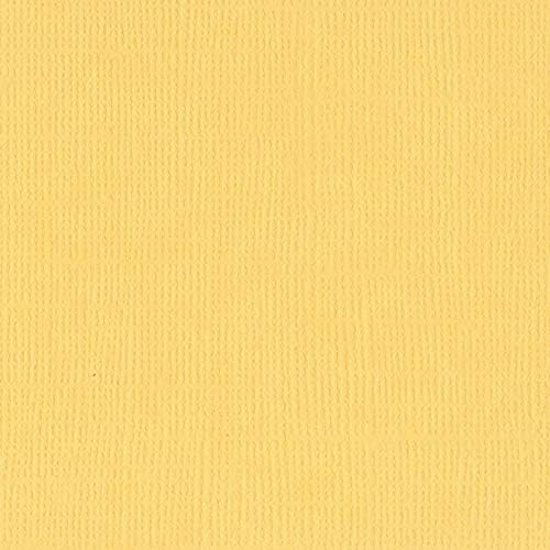 Bazzill SUNBEAM 12x12 Textured Cardstock | 80 lb Sunny Yellow Scrapbook Paper | Premium Card Making and Paper Crafting Supplies | 25 Sheets per Pack