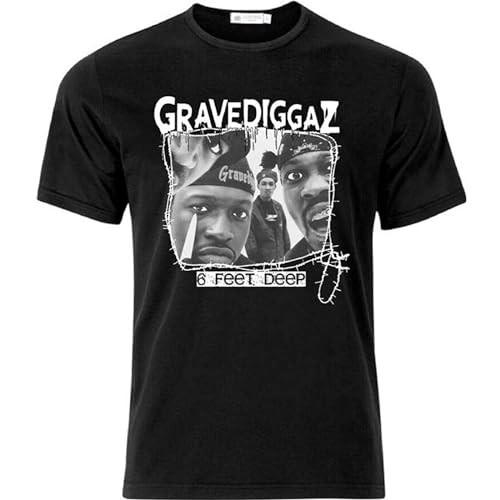 Gravediggaz Old School Hip Hop Men's T Shirt, Negro , L