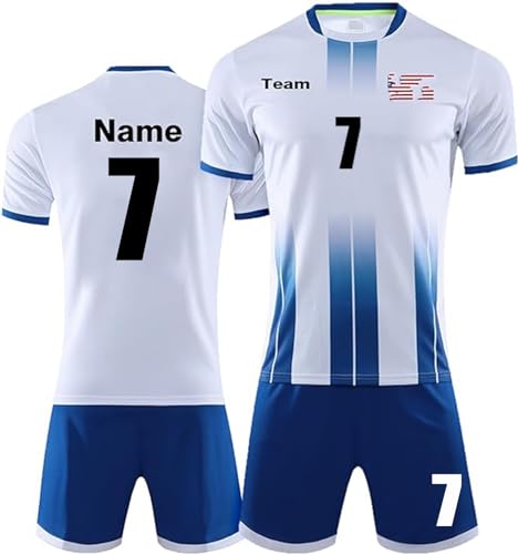 YOCHOIX Custom Soccer Jersey Sports Team Training Soccer Uniforms Personalized Name Number Logo Soccer Jerseys (Standard, White)