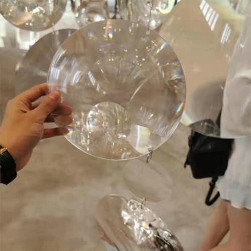 Guirnalda de espejos acrílicos redondos BESPORTBLE de 14 cm para fondo fotográfico de boda 3