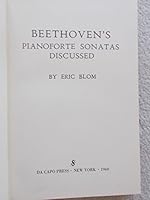 Beethoven's Pianoforte Sonats Discussed 0306710595 Book Cover