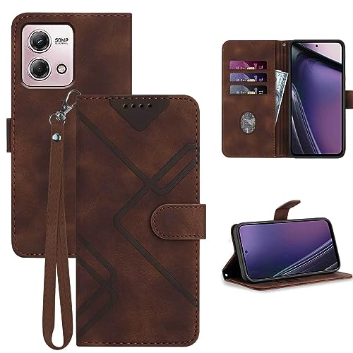 Image of for Moto G Stylus 5G Phone Case 2023 Wallet,Card Holder Protector Leather Kick-Stand,Wrist Strap,Magnetic Closure,Shockproof Protective Flip Cases Cover for Moto G Stylus 5G 2023 (Brown)