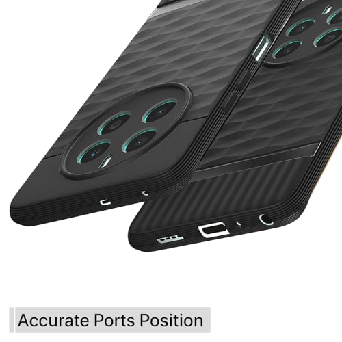 Image of Pikkme Back Cover for Realme 12 Plus 5G / P1 5G / Narzo 70 5G / 70 Pro 5G Camera Protection 3D Hexa Cube Design Silicone Protective Bumper Case (Black)