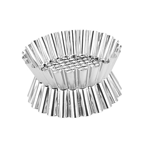VINTORKY Stainless Steel Egg Tart 16pc Set Non-stick Easy to Bake Clean Tartlet Pans