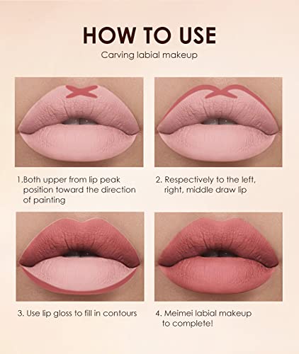 Sumeitang 12Pcs Lip Liner And Lipstick Makeup Set, 6 Matte Nude Liquid Lip Stick With 6 Matching Smooth Lipliner Pencil, All In One Waterproof Long Lasting Lipgloss, Girls&Women Lips Makeup Gift Set #TOP2