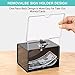 MaxGear Acrylic Donation Suggestion Box with Lock 2 Pack, Secure and Safe Tip Jars, Black Drawing Box for Business Cards 6.25