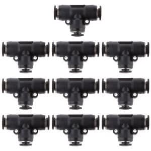 10x Tube OD 10mm To 8mm Pneumatic Reduced Tee Union Air Fittings